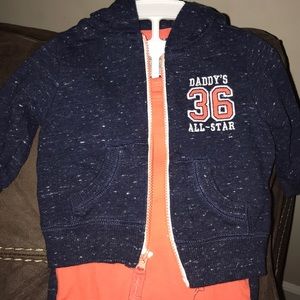 Pants, onesie, and jacket